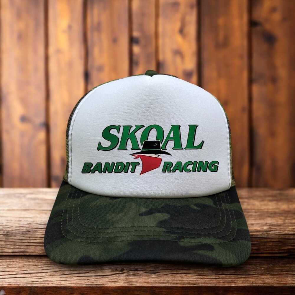 Skoal Bandit Racing Mens Trucker Hat Camo Snapback Motorsport Drag Racing Cap